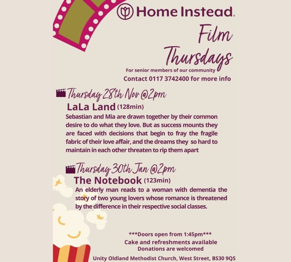 Film Thursday Digital poster for the upcming Bristol East Film Thursday. It has dates, time and venue included.