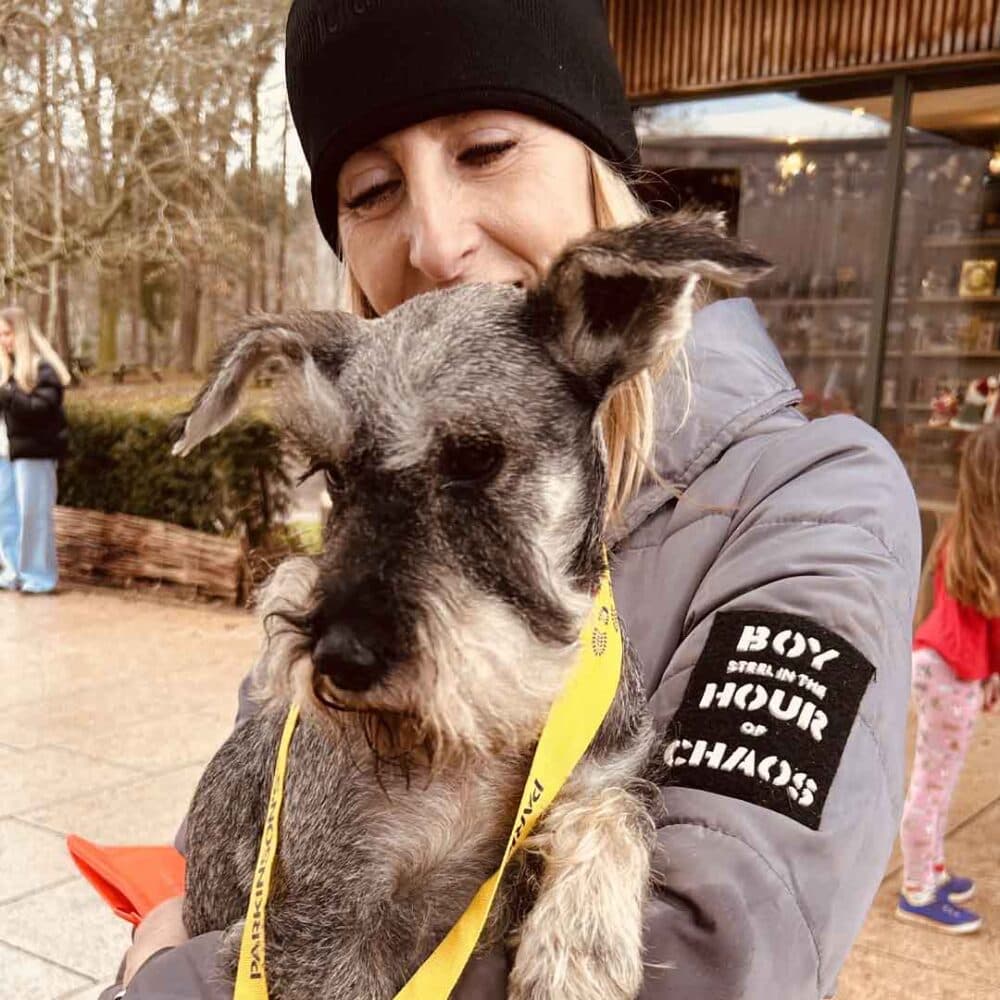 Home Instead Farnborough Team's Susie R with her dog who joined the sponsored walk