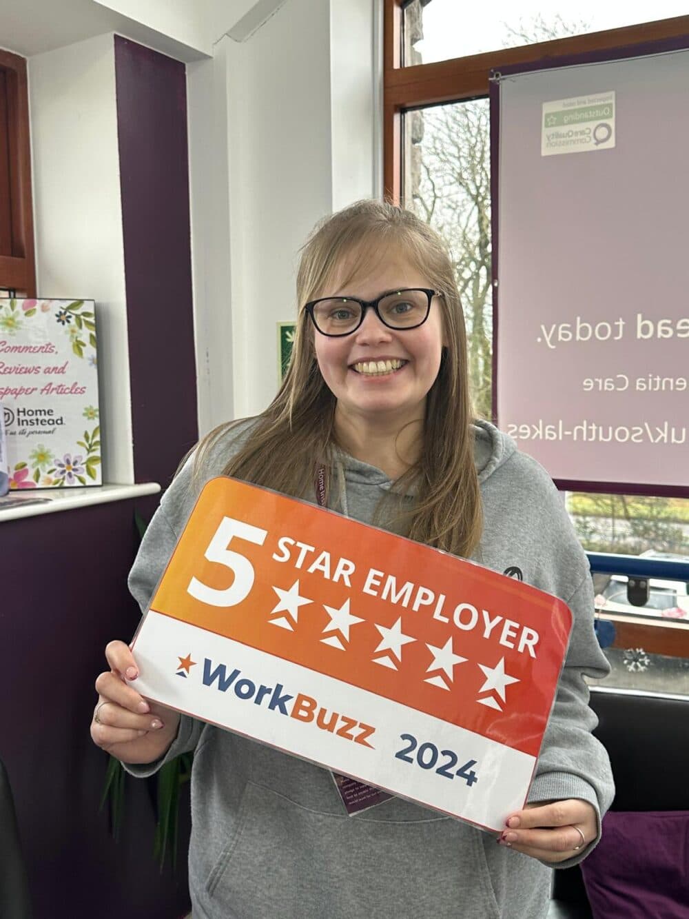 At Home Instead, we’re dedicated to supporting our care professionals with a rewarding work environment, many benefits, and a wealth of opportunities for learning and progression. We actively listen to our team through the PEAq survey, ensuring their voices are heard and valued. Our commitment to staff wellbeing has been recognised with a 5-star employer rating from WorkBuzz and a listing as the No. 3 top employer in the UK by the Financial Times. We’re proud to provide a place where care professionals can thrive and grow in their careers.