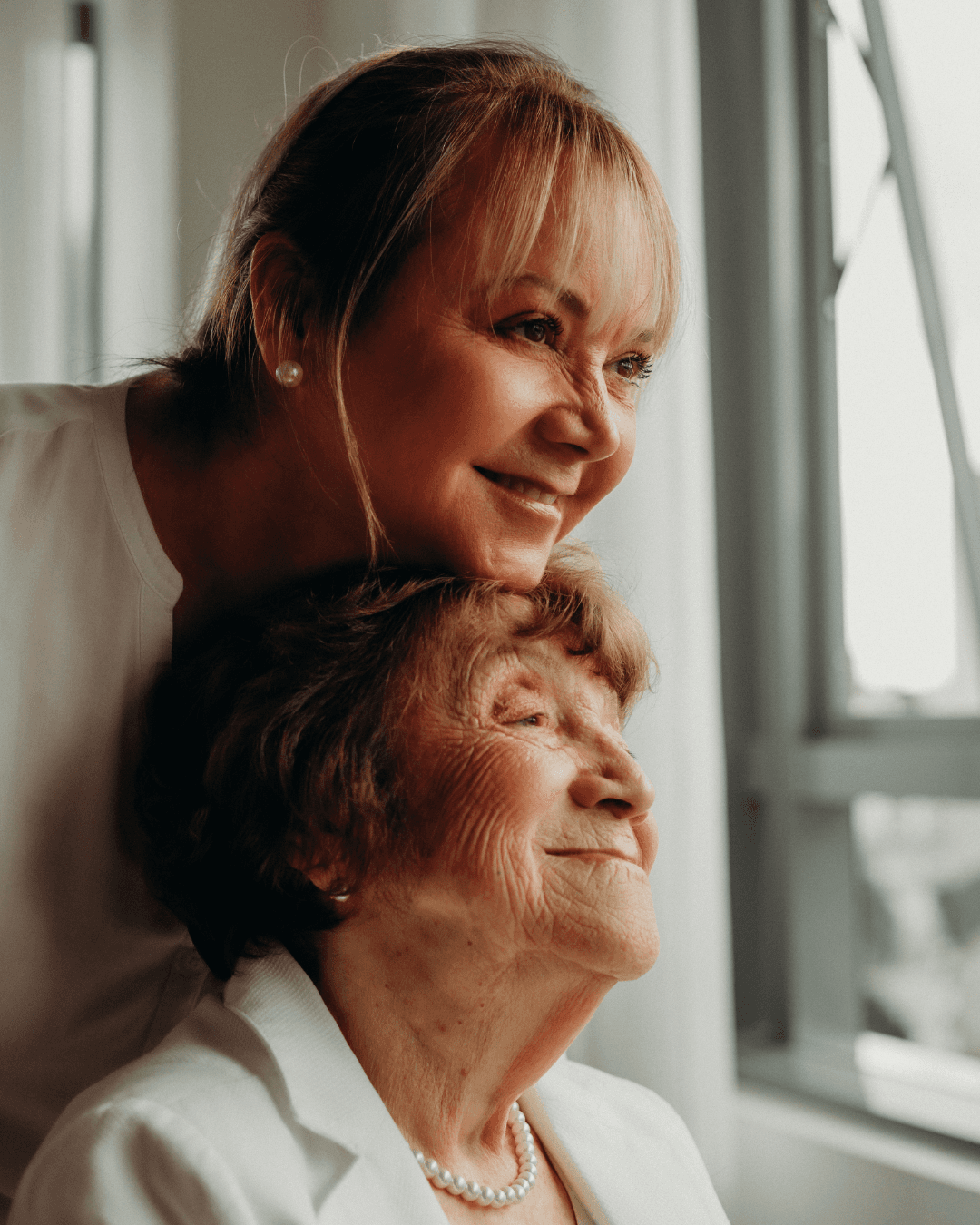 Angela and her mum talking about companionship