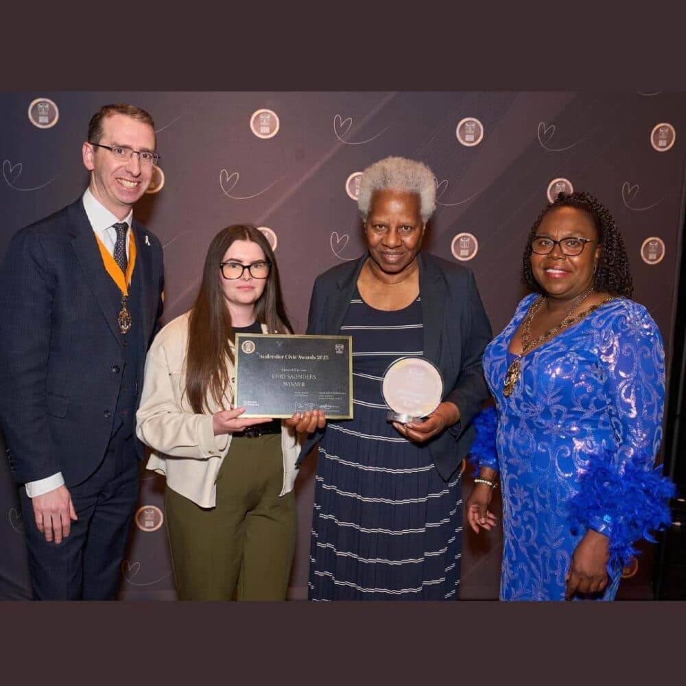Home Instead Watford Care Manager presenting the award for carer of the year at Watford Audentior Awards 2025