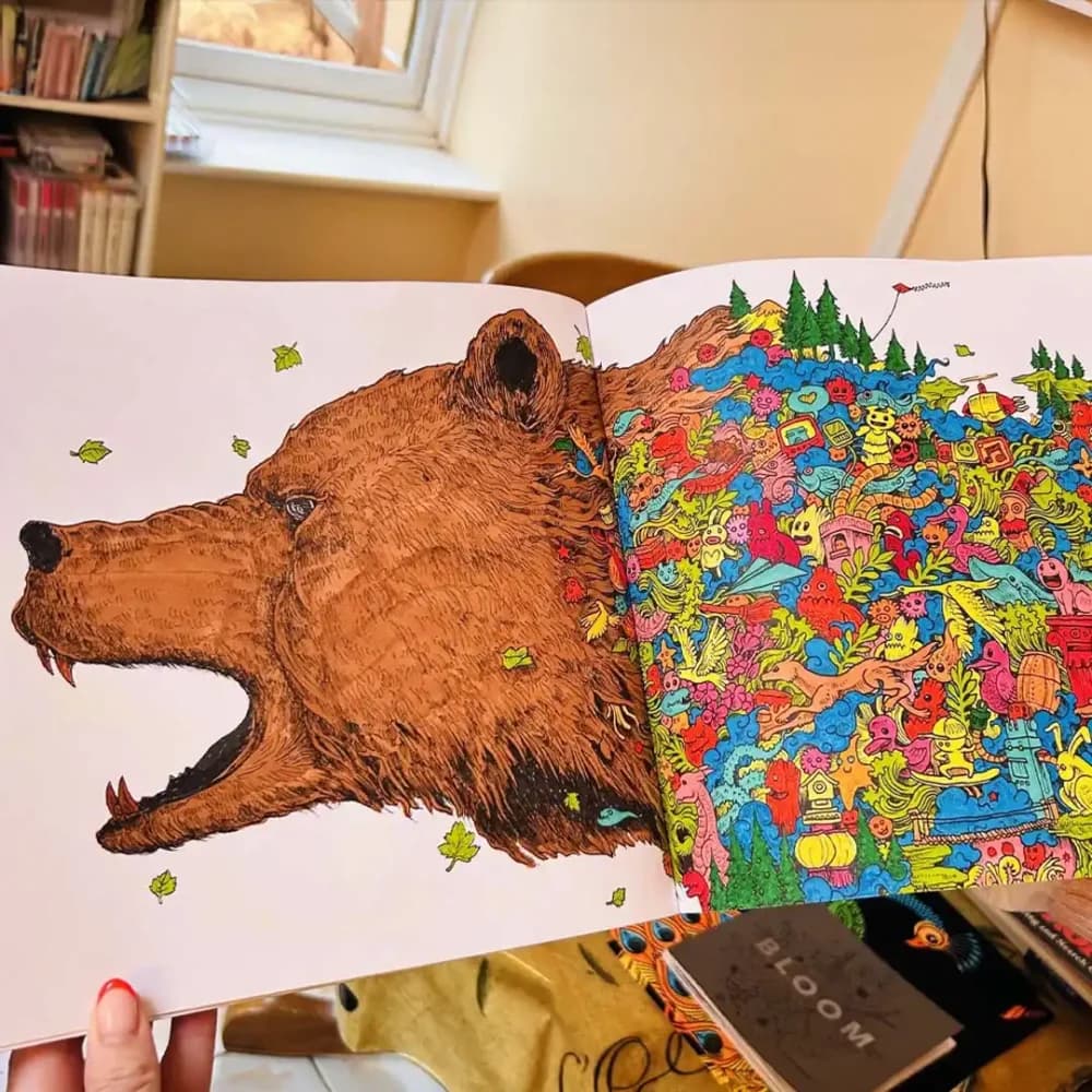 Home Instead Ascot client Roger displaying his painting