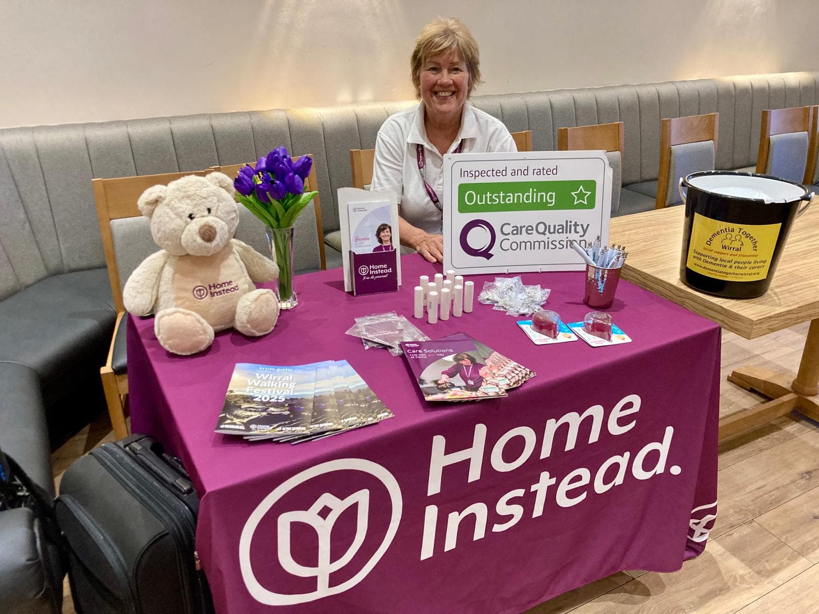 Home Instead Community Engagement Officer Pauline at a Dementia Together Wirral event.