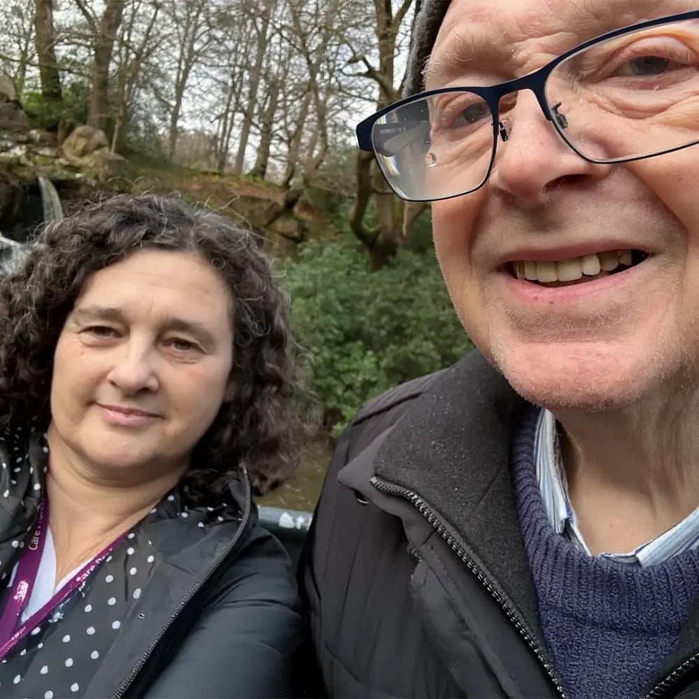 Home Instead Ascot client Alan with his care professional Denise