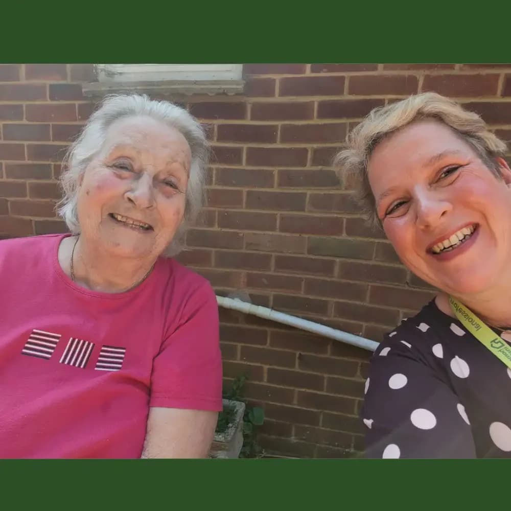 Home Instead Farnham client Kay and her Care Professional Angie