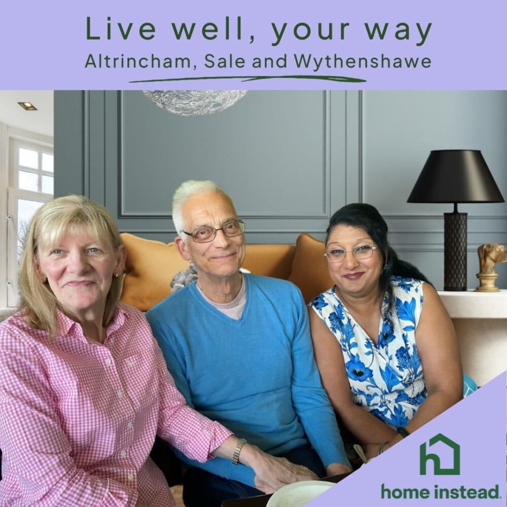 Gentleman who lives with dementia supported with his Care Professionals from Home Instead Altrincham Sale and Wythenshawe