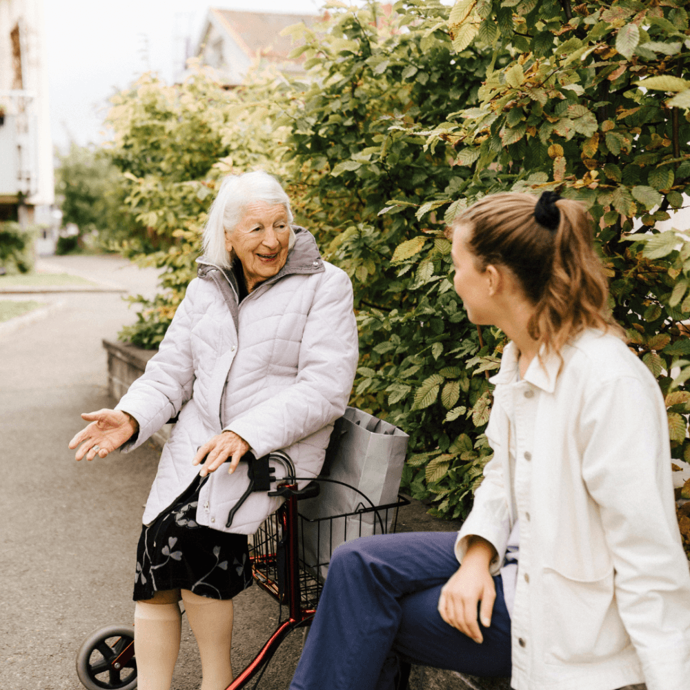 Live-in carer with client