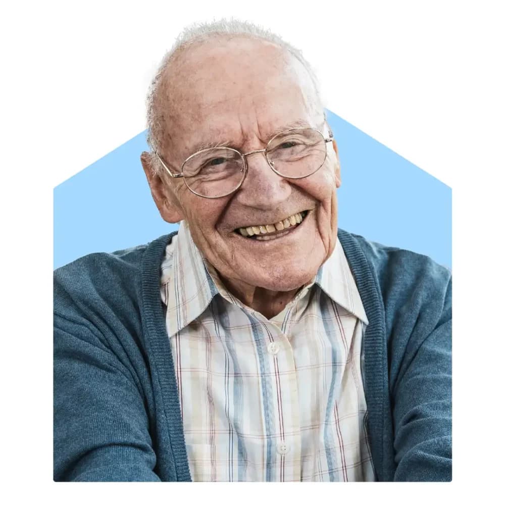 Home Instead client smiling