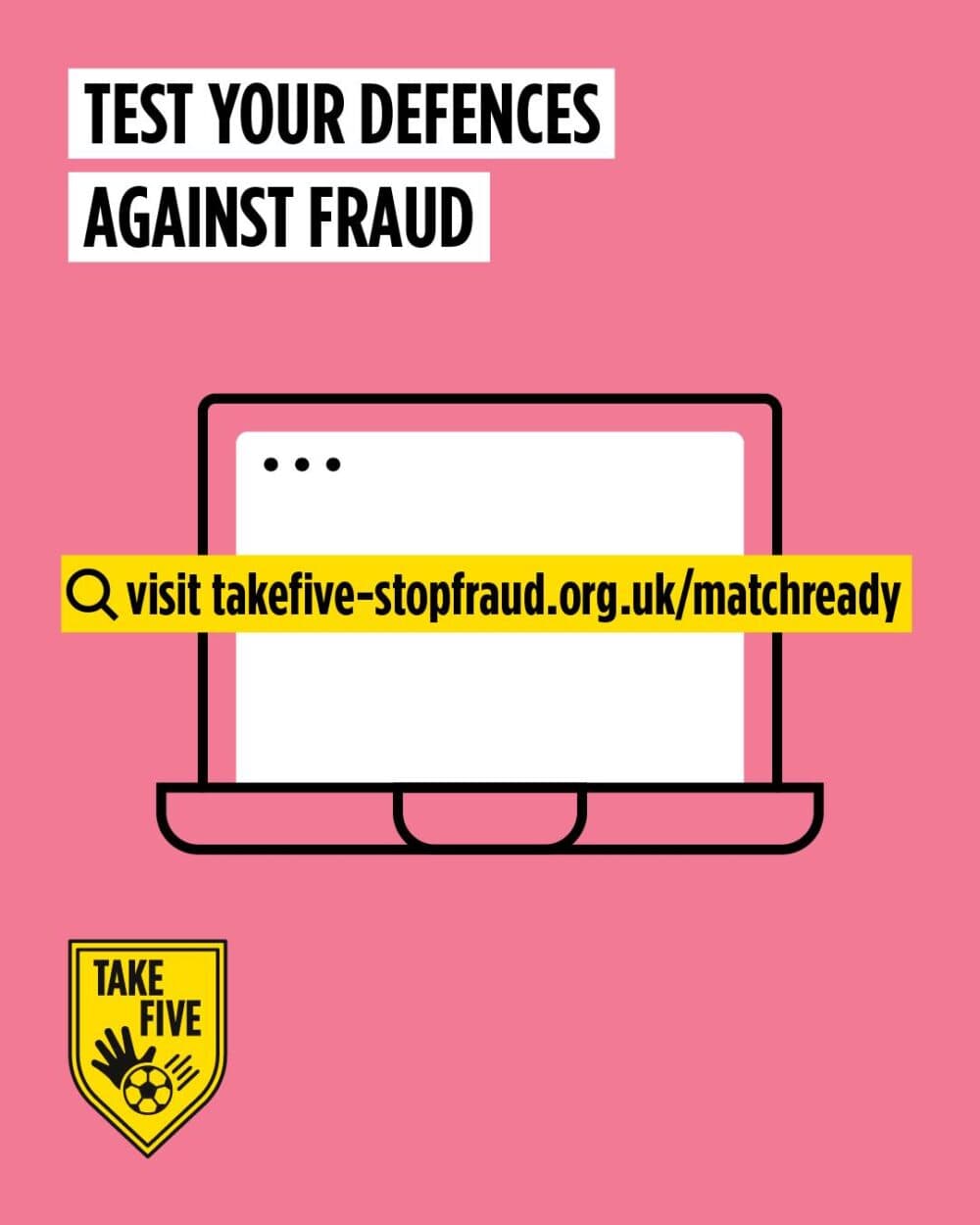 Take Five to Stop Fraud Match ready campaign post