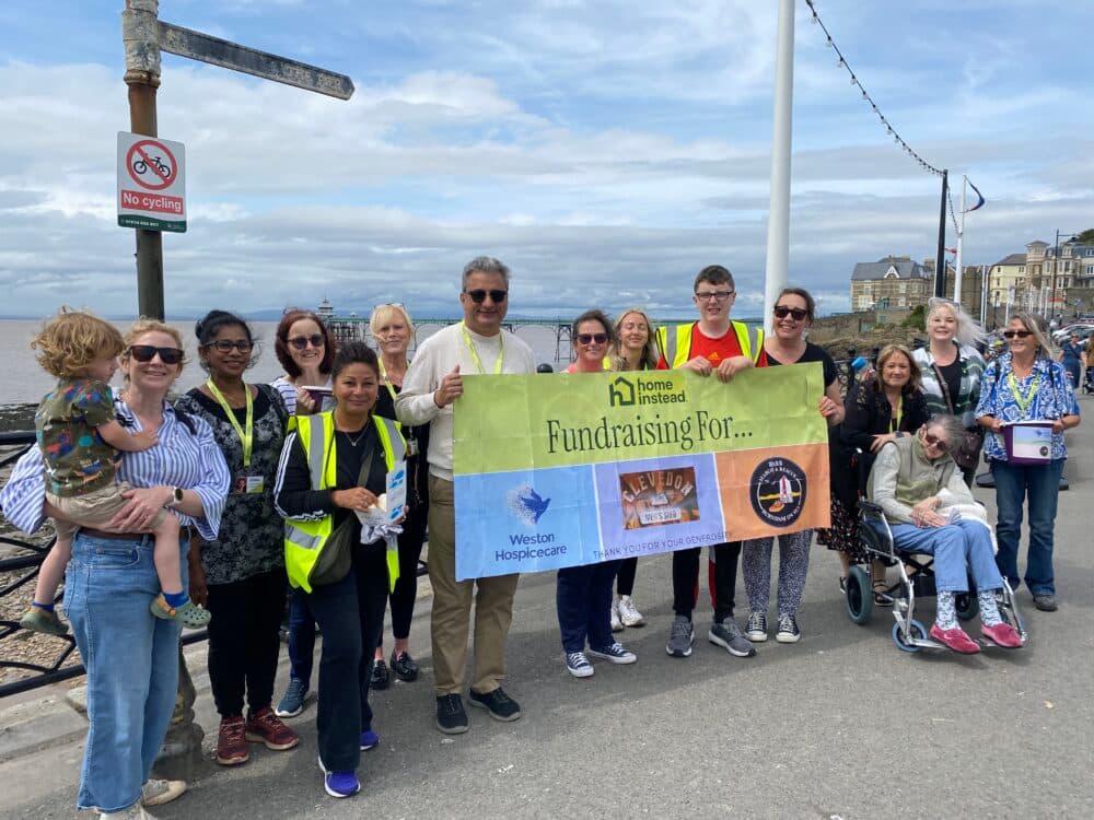 Fundraising on clevedon sea front