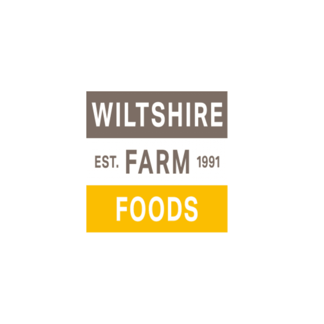 Wiltshire Farm Foods logo with grey, white, and yellow text blocks and the year 1991. - Home Instead