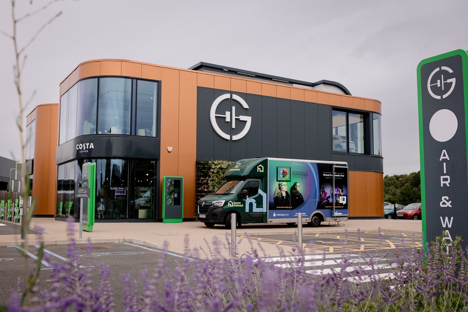 Virtual Dementia Tour Bus arrived at Electric Gridserve Braintree