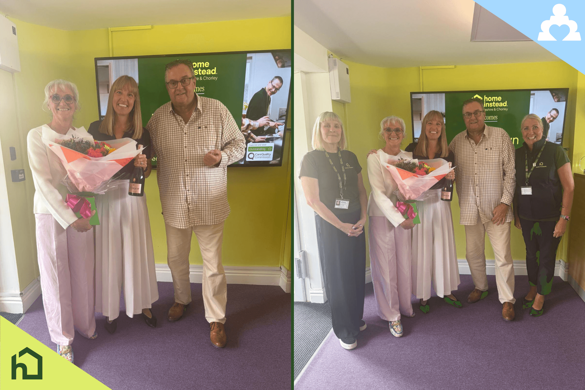 home instead west lancashire and chorley, rated outstanding for 10 years running, was pleased to welcome home instead uk coo to our office to share stories of our fantastic care