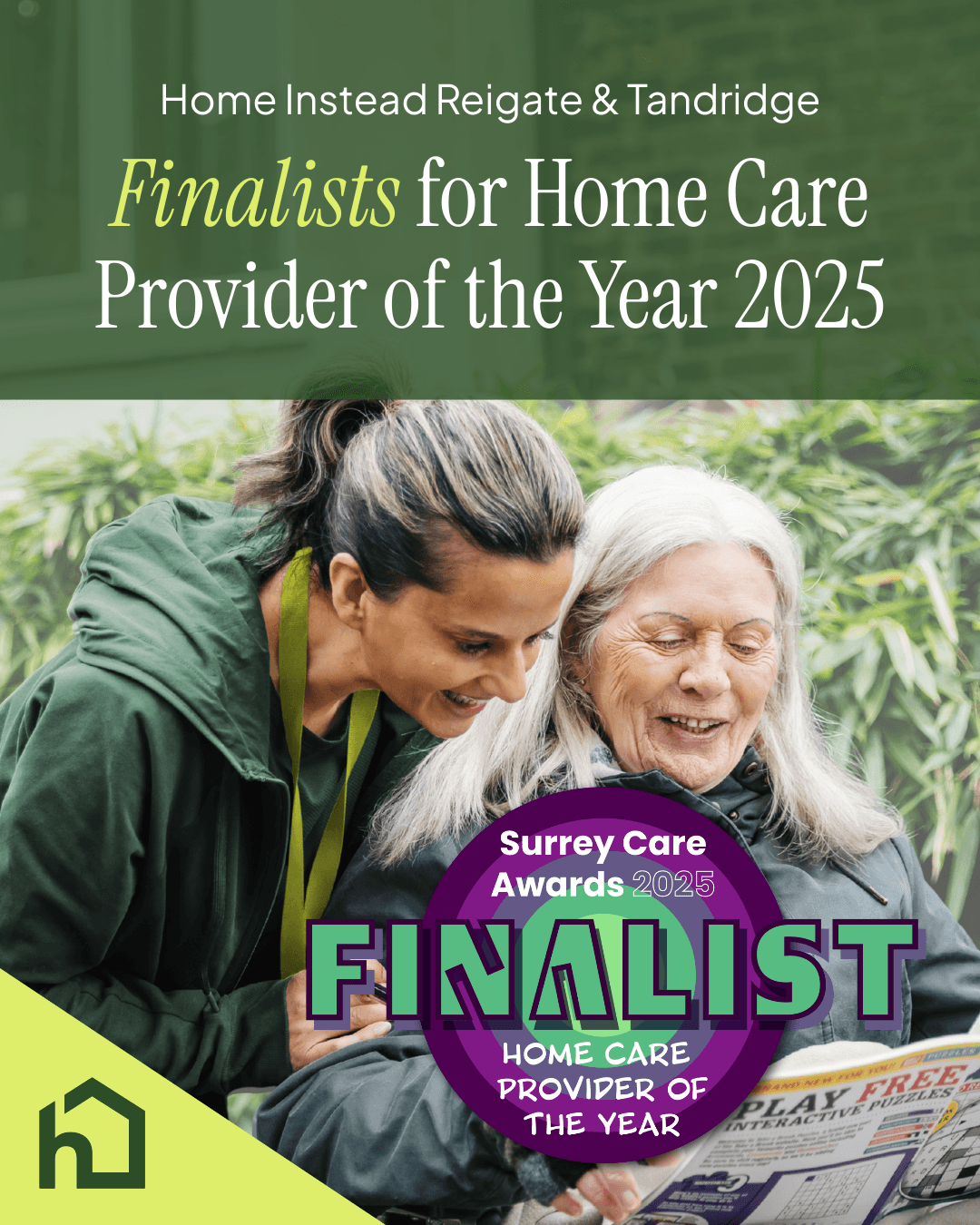 Finalist for Home Care Provider of the Year at the Surrey Care Awards