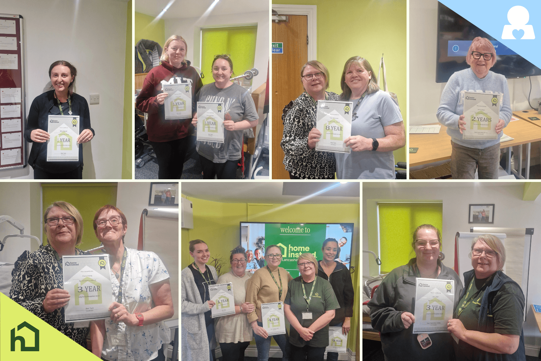 Awarding Care Pros with long-service certificates at home instead west lancashire and chorley