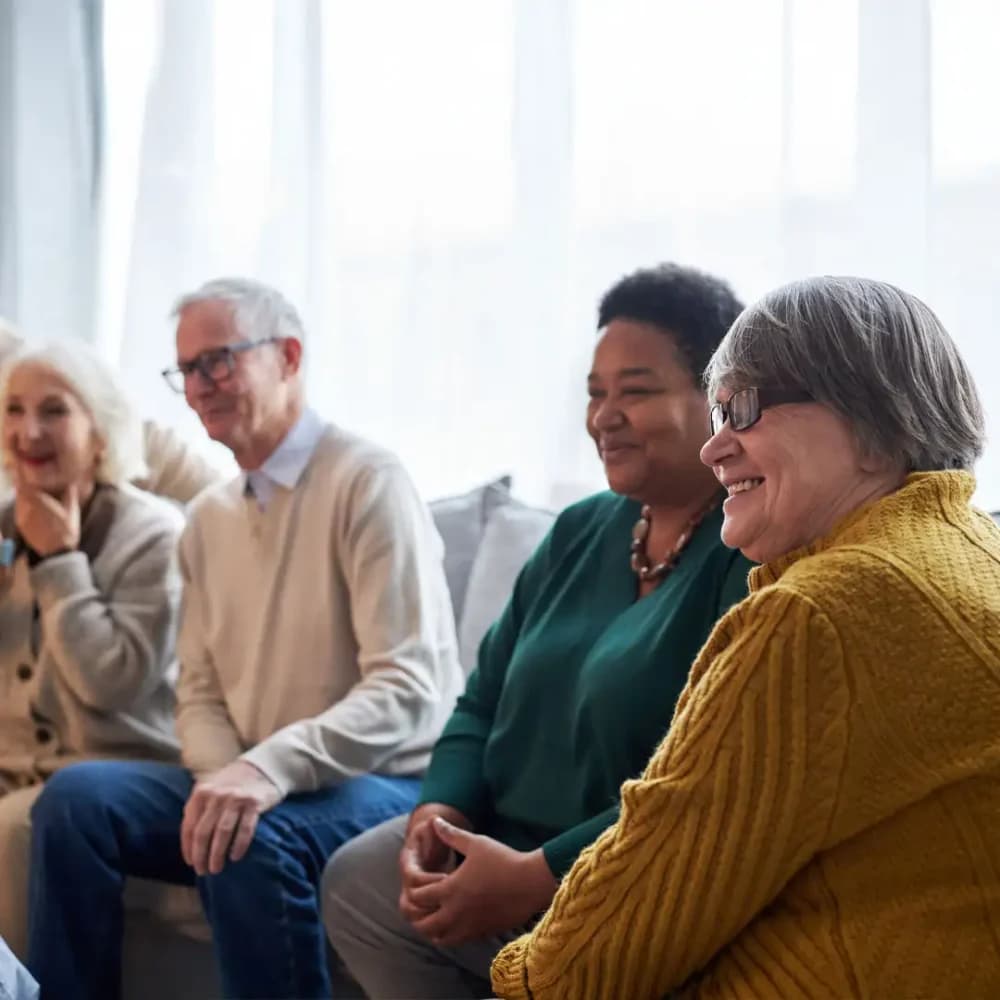 Group of older people from the community enjoying time together