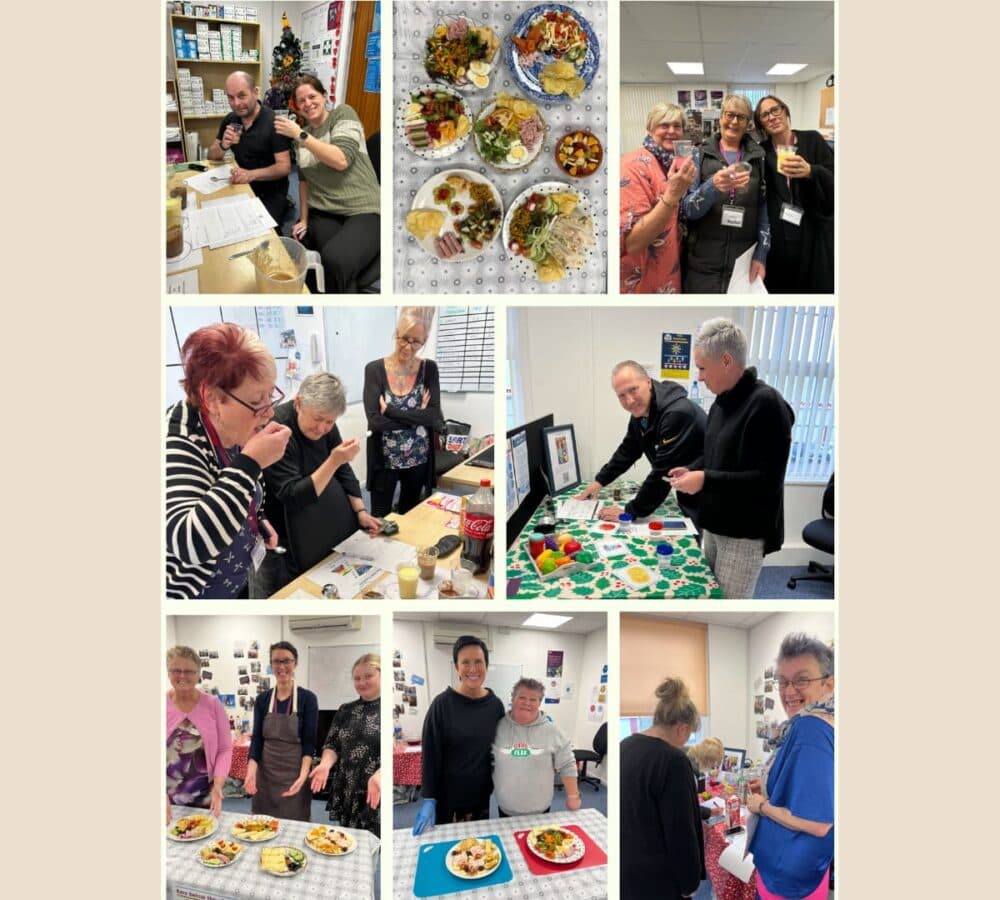 People cooking together inside the room