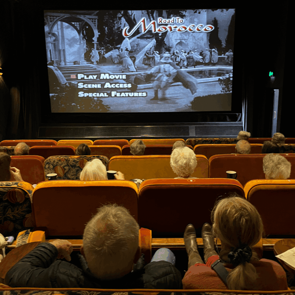 Seniors at the dementia friendly screening of road to morocco at the everyman cinema winchester