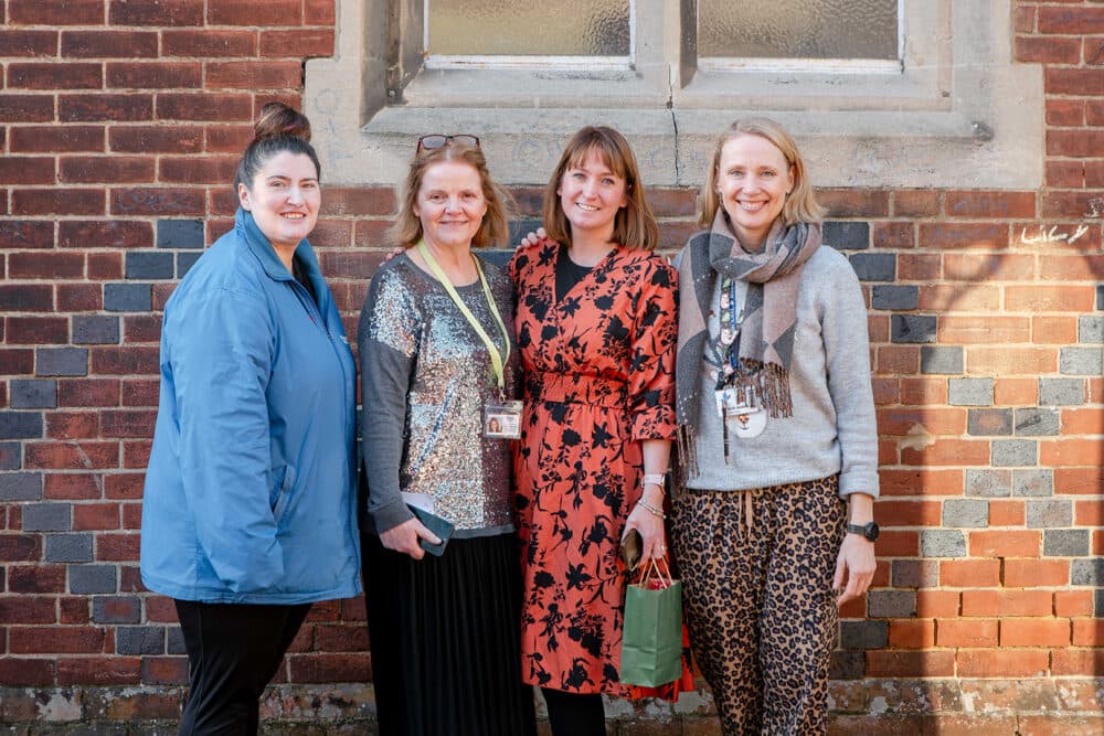 White Court School Teacher, Grainne Sheehy from home Instead Braintree, Emma Armstrong from T.E.A. Training