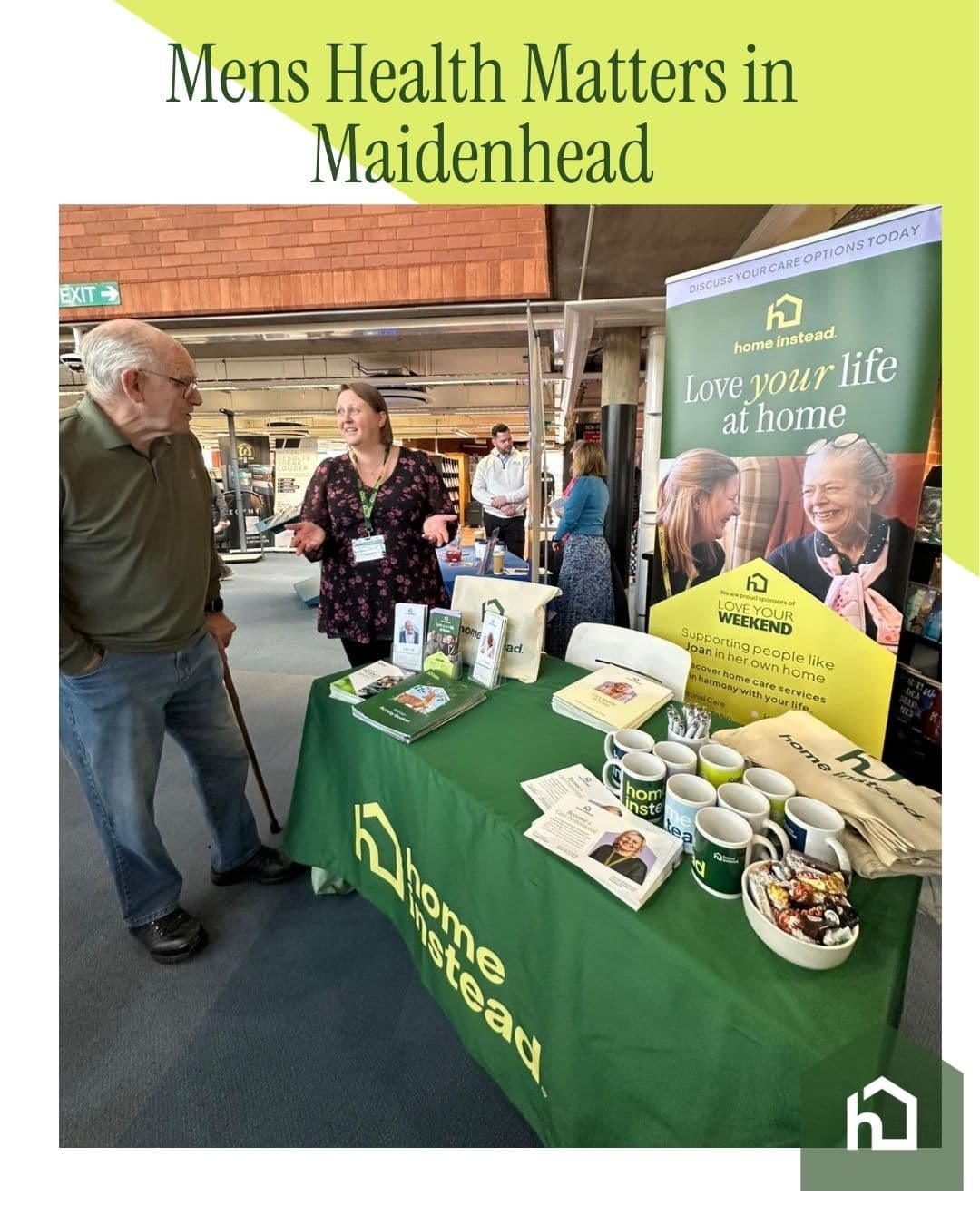 home instead at men's matters health and wellbeing event maidenhead library
