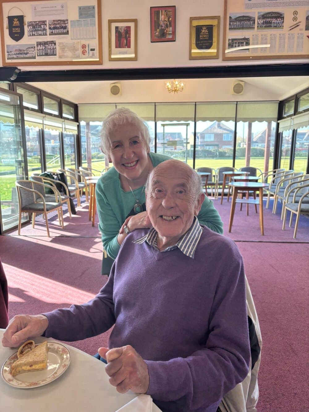 Jean Allen and dad Mike Aft Tea 18 March 2026