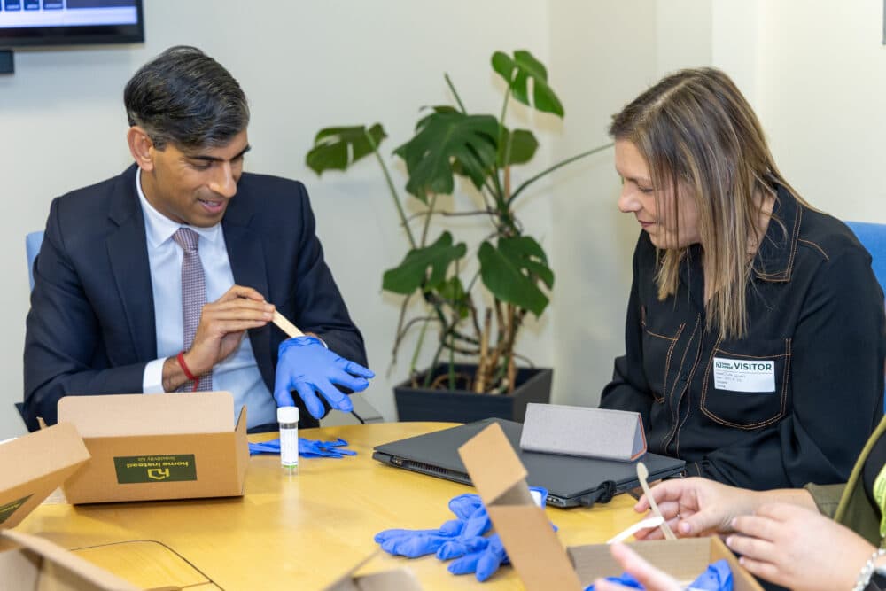Rishi Sunak with ageing kit