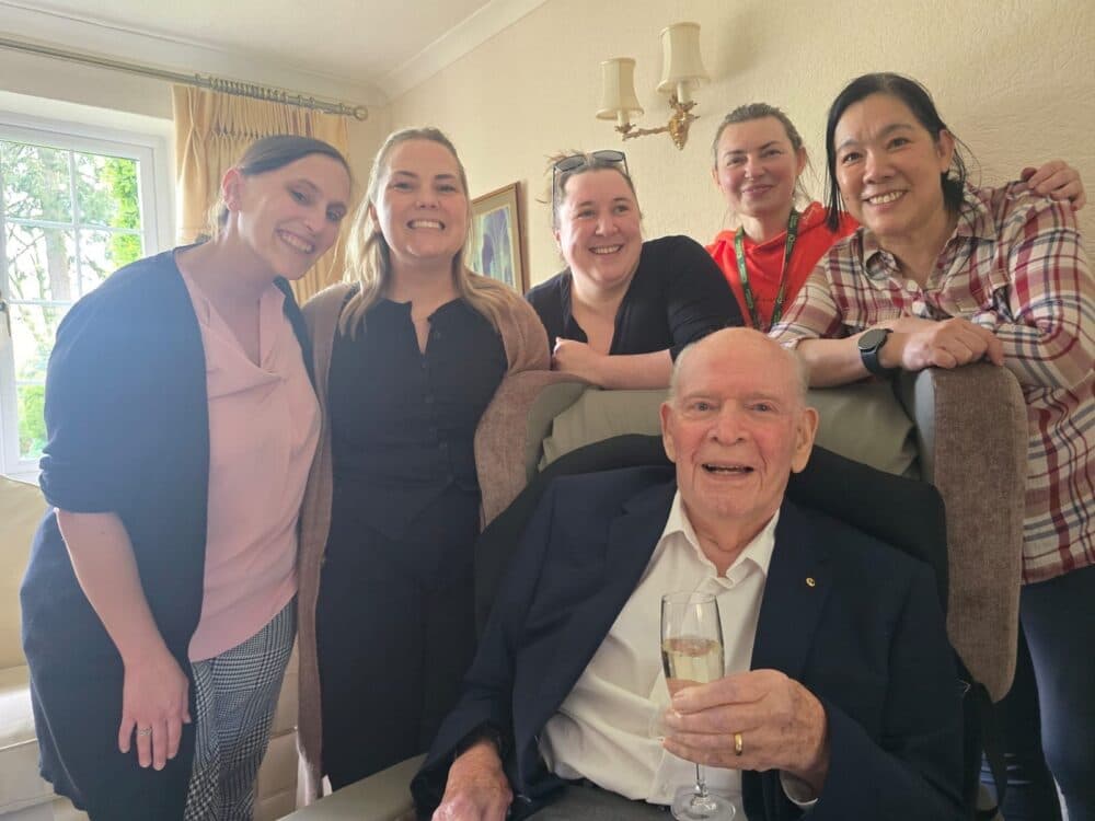 Home Instead client birthday at home care berkshire