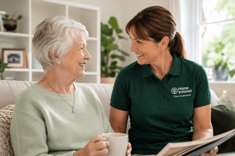 Care pro and lady client