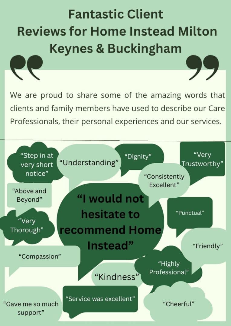 FANTASTIC Reviews for Home Instead Milton Keynes & Buckingham!