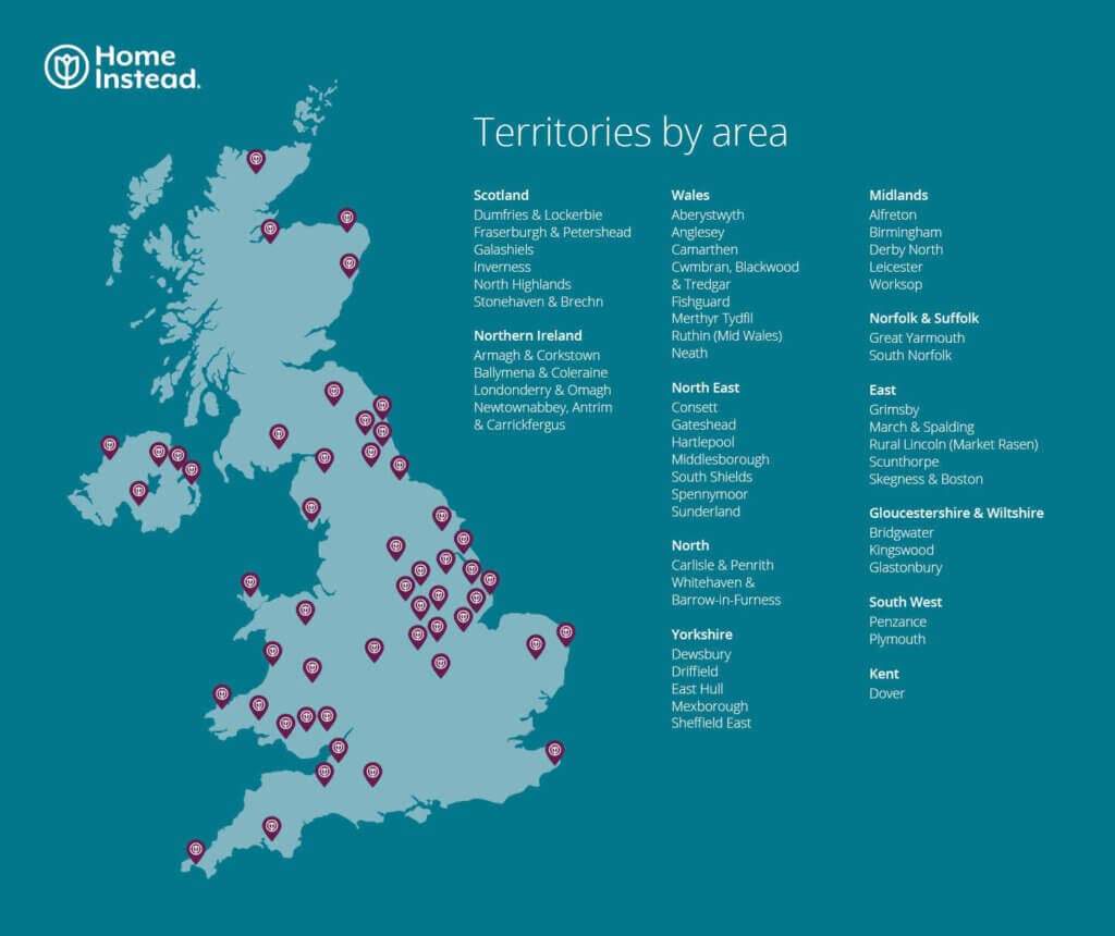 FranDev map graphic and territories