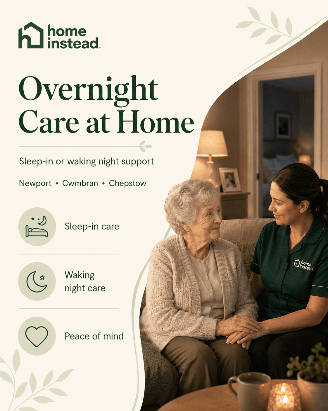 Overnight Care in Newport, Cwmbran & Chepstow | Home Instead