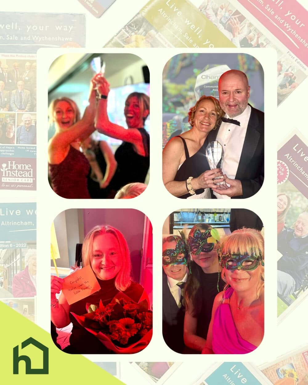 Office Celebrations Winner Community Impact Award to Home Instead Altrincham Sale and Wythenshawe