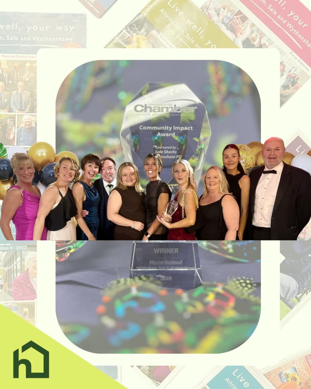 Winner Community Impact Award to Home Instead Altrincham Sale and Wythenshawe