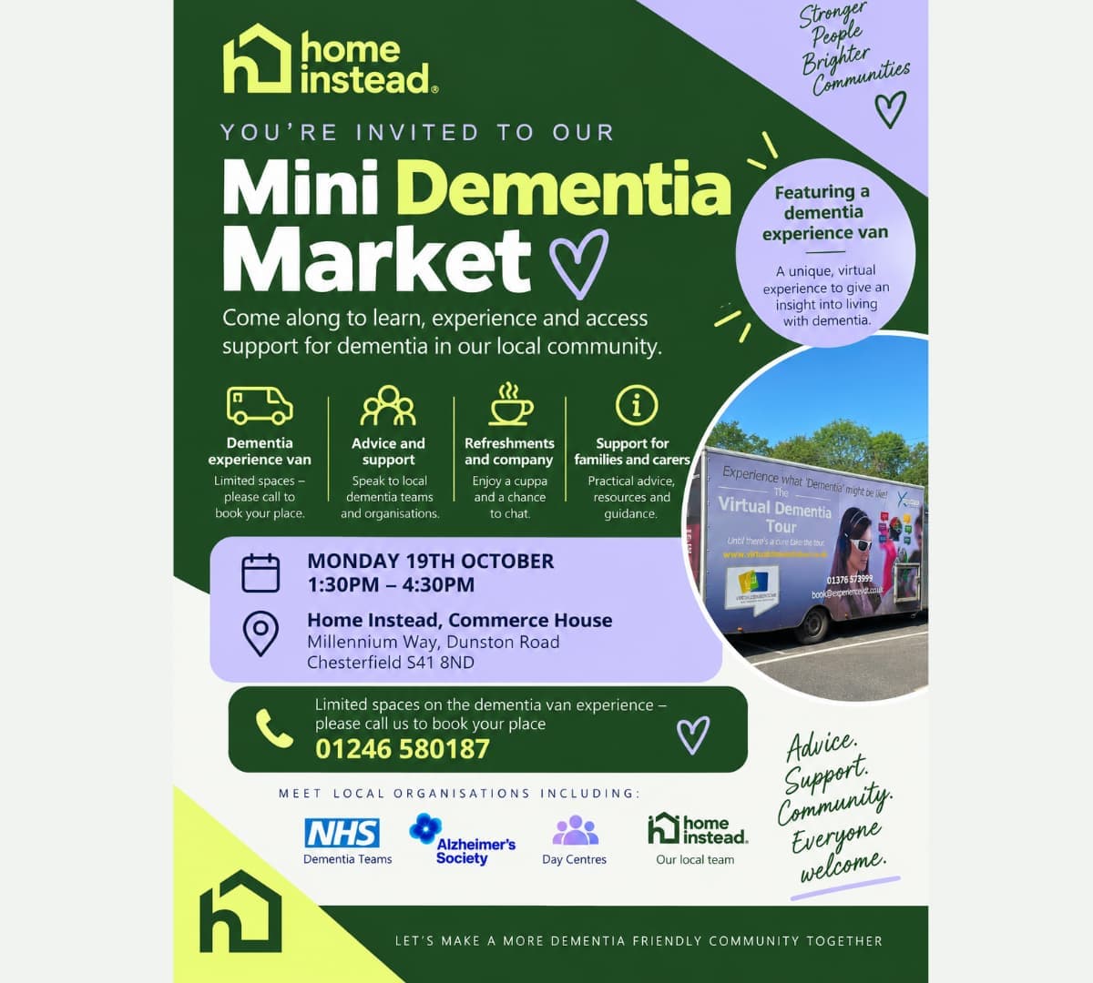 Mini Dementia Market in Chesterfield: Local Advice, Support and Understanding