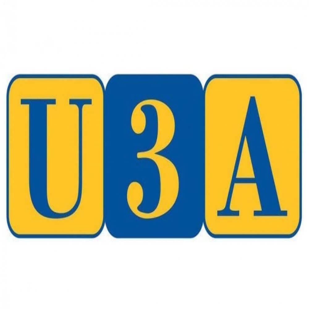 A logo with the text "U3A" in blue letters on yellow and blue background squares. - Home Instead
