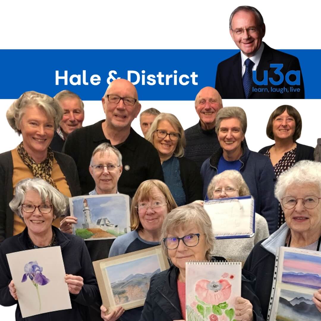 Hale U3A is a vibrant and lively organization with 870 members who attend over 70 interest groups