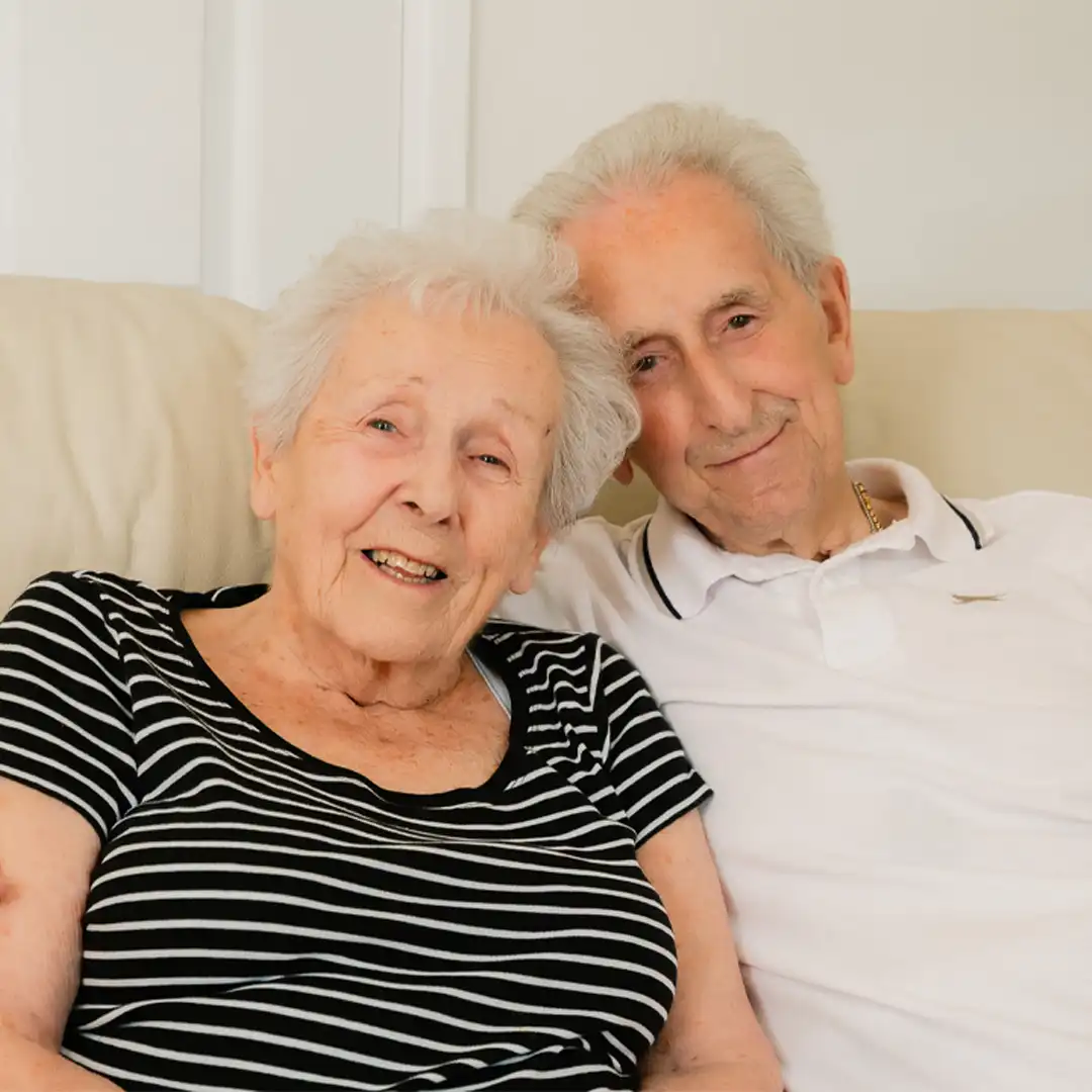Home Instead Farnborough live in clients Pat and Derek
