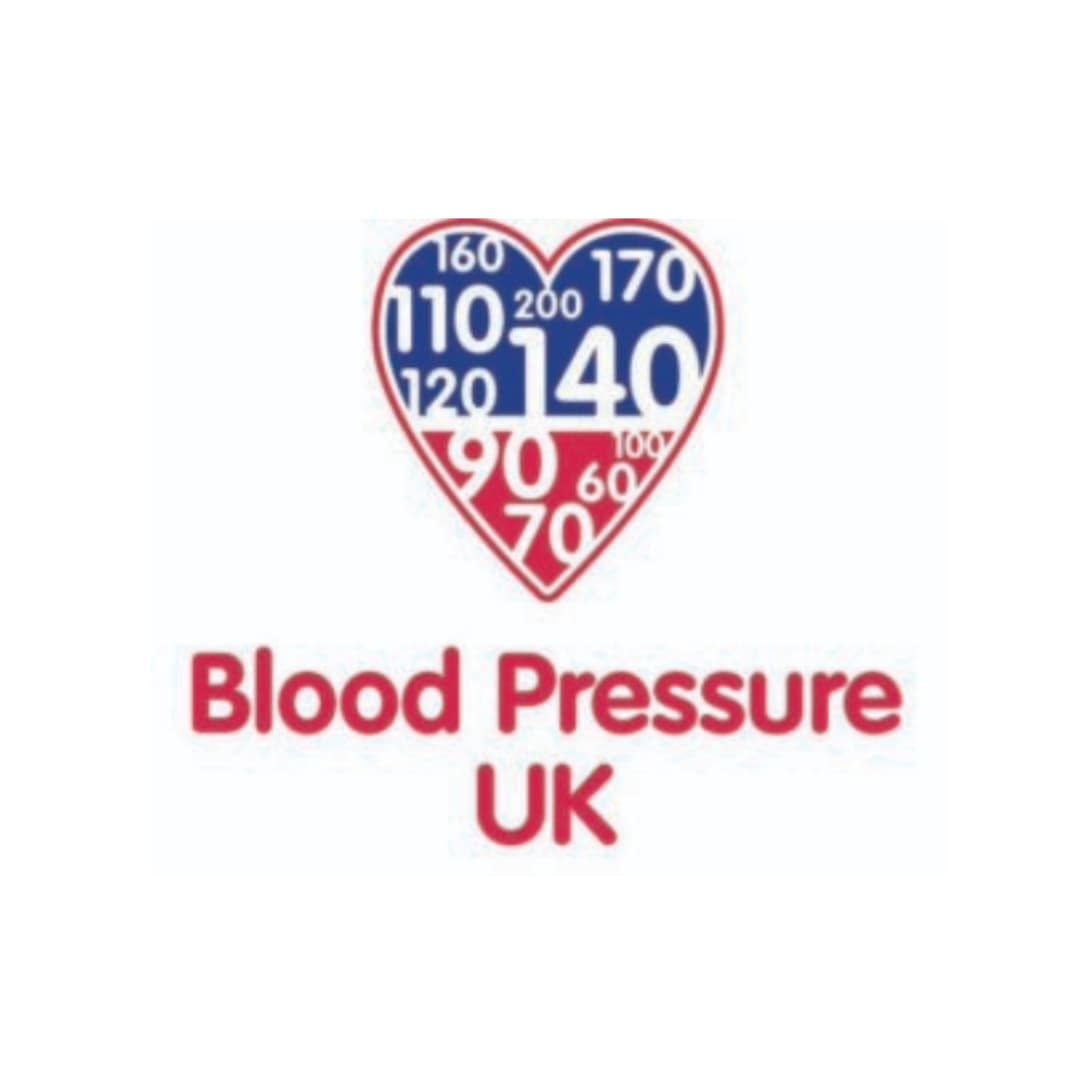 A heart graphic with blood pressure numbers and the text "Blood Pressure UK" below it. - Home Instead